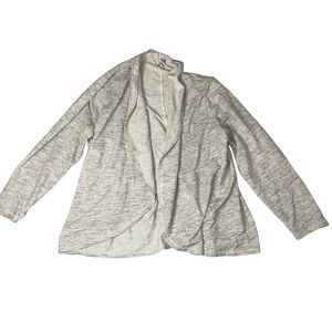 Just My Size Active Womens Plus 22/24 Heather Grey Open Front Cardigan Shawl
